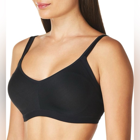 Warner's Women's Black Easy Does It® Seamless Stretch Wireless Bra XL - Picture 2 of 6